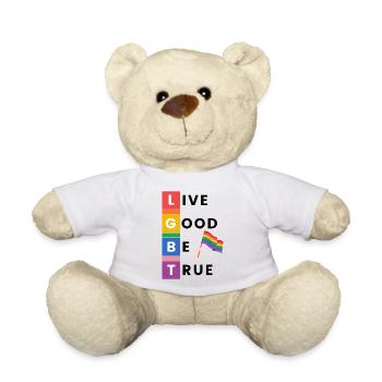 Live Good Be True - Pride - Teddy - Weiß - Vorne