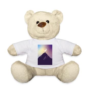 Mond mit Sternen - Teddy - Weiß - Vorne