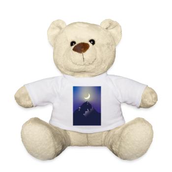 Mountains in the moonlight - Teddy Bear - white - Front