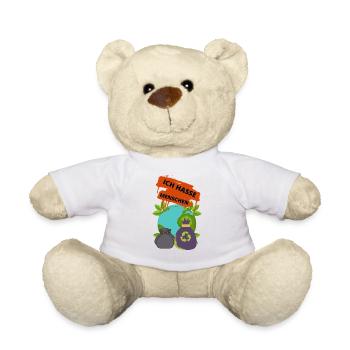 Ich Hasse Menschen Umwelt Naturschutz Tierliebe - Teddy - Weiß - Vorne