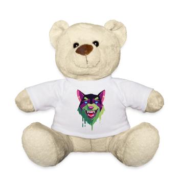 Loup abstact, loup - Nounours - blanc - Devant