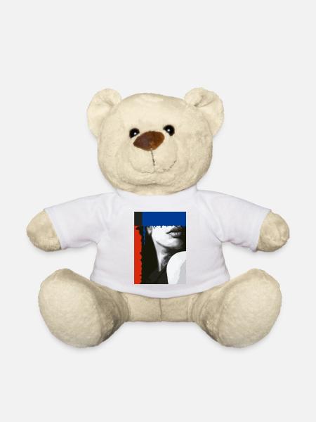Surrealist painting - Teddy Bear - white