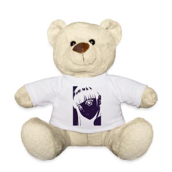 fille mignonne choquée - Nounours - blanc - Devant
