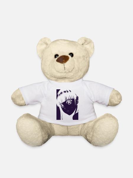 shocked cute girl - Teddy Bear - white