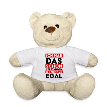 Ich hab das schon verstanden – ist mir nur egal - Teddy - Weiß - Vorne