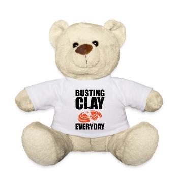 Clay pigeon shooting - Teddy Bear - white - Front