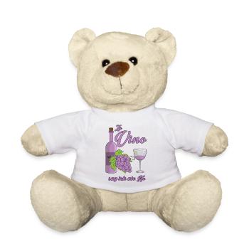 Wein Liebhaber - Teddy - Weiß - Vorne