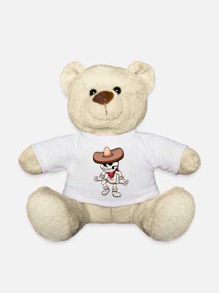 Danse du squelette mexicain - Nounours - blanc