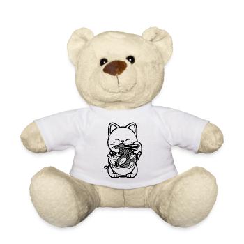 Ramen Katze Japanische Ramen Katzenliebhaber - Teddy - Weiß - Vorne