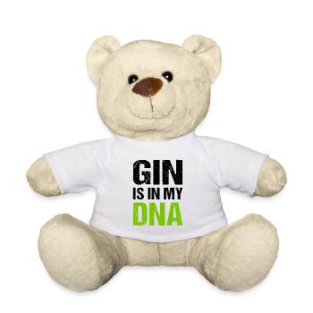 Gin is in my DNA Trinkspruch Gin - Teddy - Weiß - Vorne