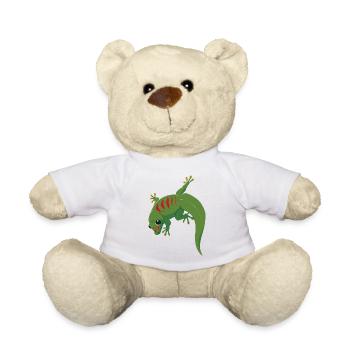 Gecko Illustration - Teddy Bear - white - Front