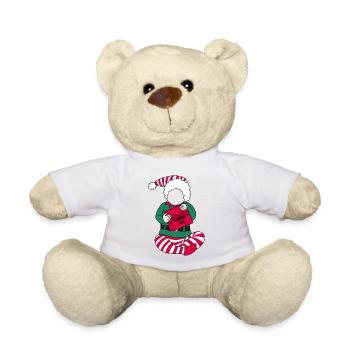 Bébé lutin de Noël - Nounours - blanc - Devant