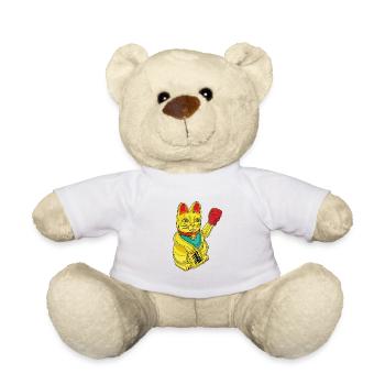 BOXING CAT - Teddy Bear - white - Front