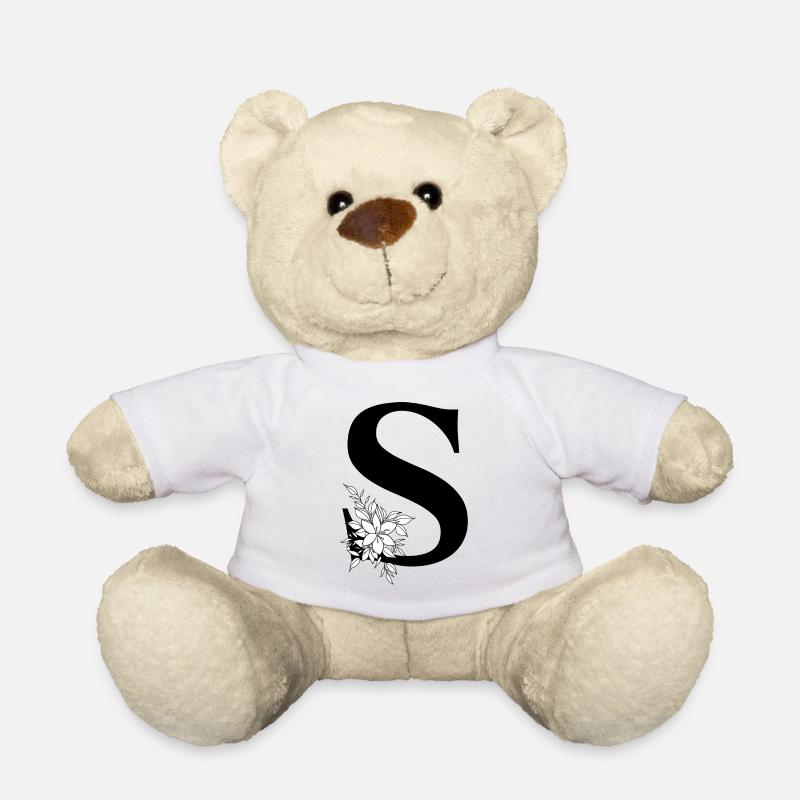 Buchstabe S - Teddy - Weiß