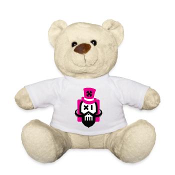 Bartschädel Magenta - Teddy - Weiß - Vorne