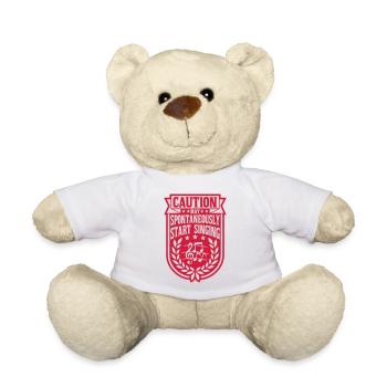 may spontaneously start singing - Teddy Bear - white - Front