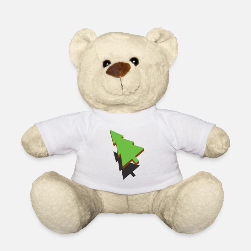 3d Weihnachtsbaum - Teddy - Weiß