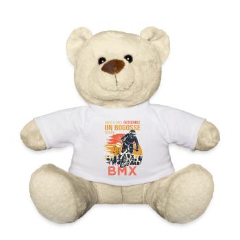 vélo bogosse fan de BMX drôle velo course bmx vélo - Nounours - blanc - Devant