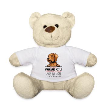 Ohne Drahthaar-Vizsla ist alles doof - Teddy - Weiß - Vorne