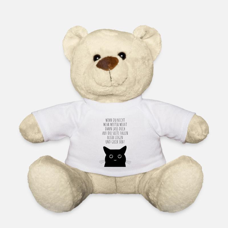 Katze guck süß - Teddy - Weiß