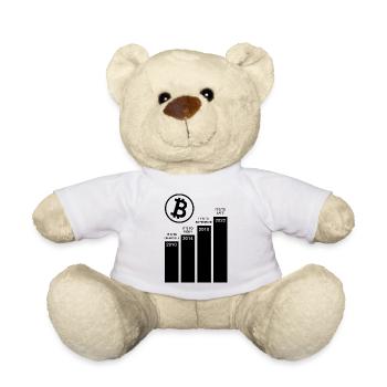 Crypto Bitcoin Trading - Teddy Bear - white - Front
