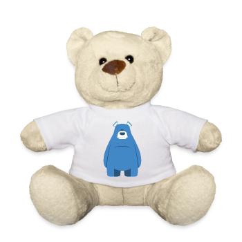 blauer Teddybär - Teddy - Weiß - Vorne