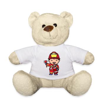 Fire extinguishers Firefighters Fire protection - Teddy Bear - white - Front