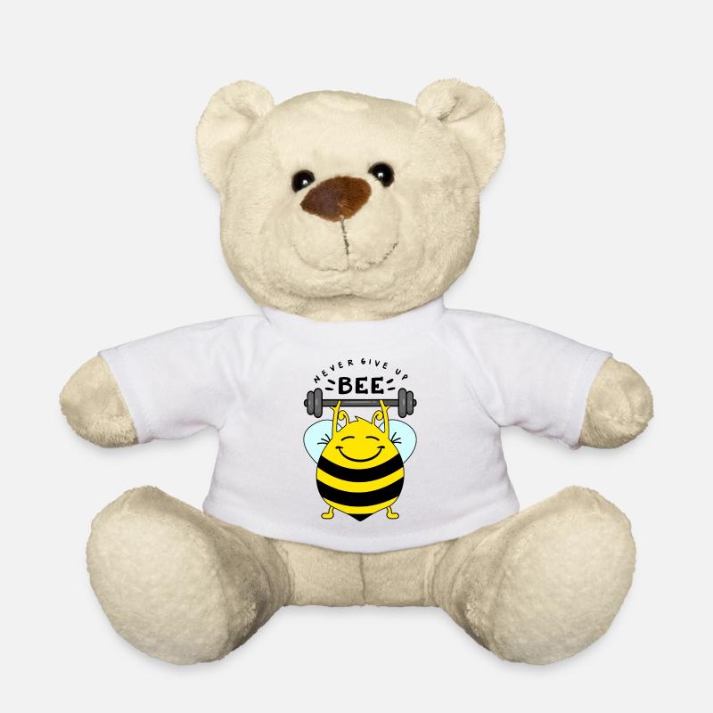 Biene - gib niemals auf - Teddy - Weiß