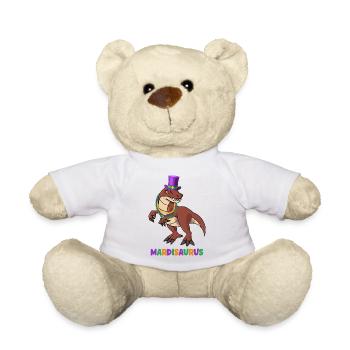 MARDISAURUS Mardi Gras Dinosaurus - Nounours - blanc - Devant