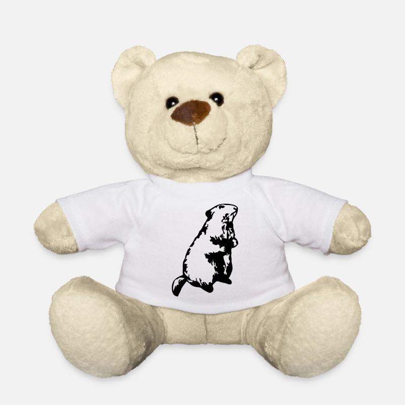 Murmeltier Alpen - Teddy - Weiß