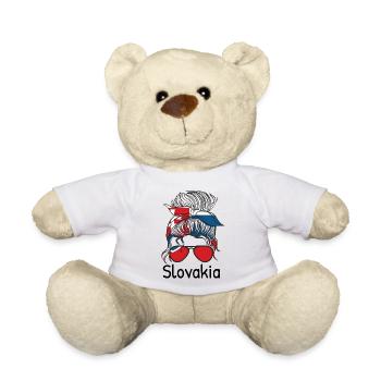 Slovaquie drapeau slovaque vintage drapeau slovaque - Nounours - blanc - Devant