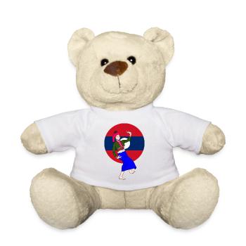 Laos Laote Laoten Stolz Flagge Kreis I Geschenk - Teddy - Weiß - Vorne