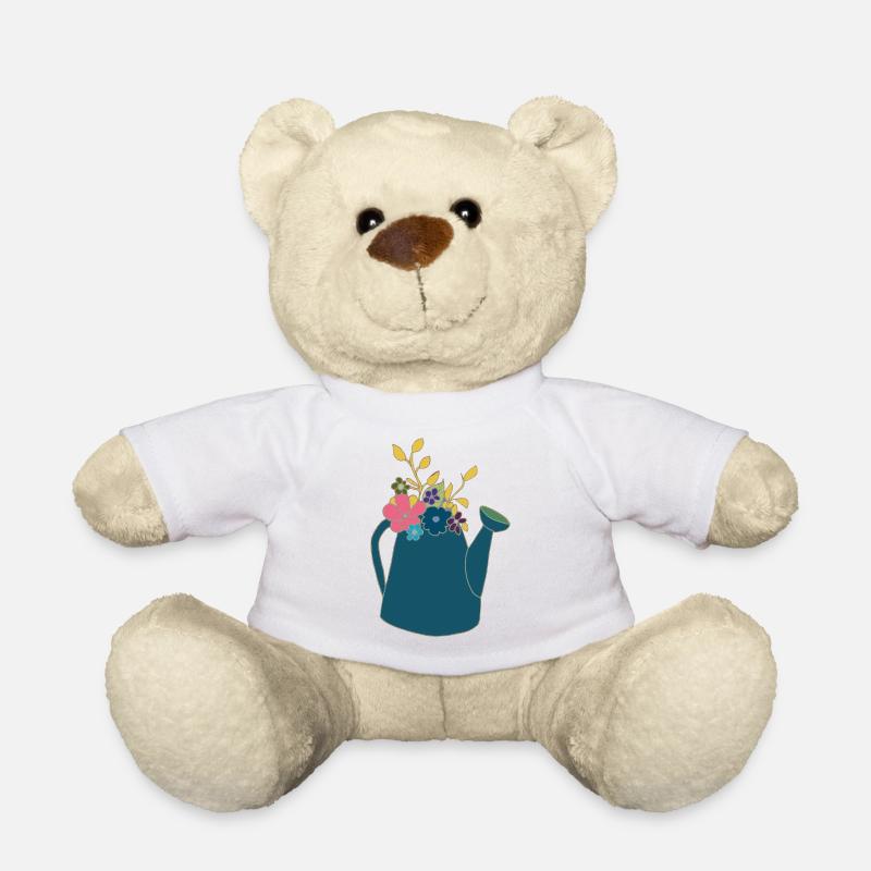 giesskanne blau - Teddy - Weiß