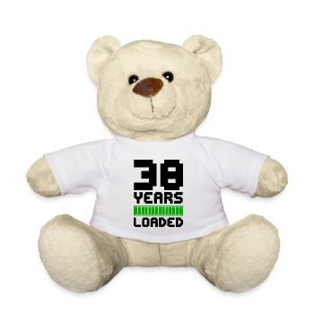 38 Years Loaded 38th Birthday - Teddy Bear - white - Front