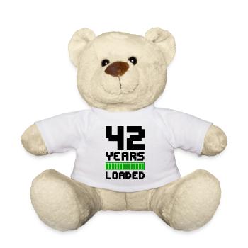 42 Years Loaded 42nd Birthday - Teddy Bear - white - Front