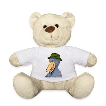 Shoebill Bird Ornithologist Forest I Gift - Teddy Bear - white - Front