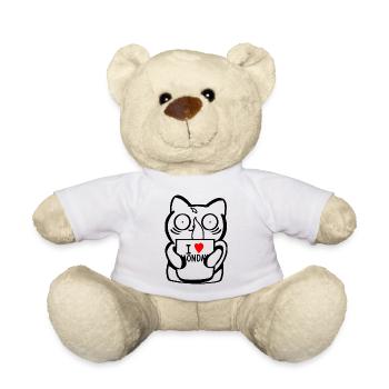 J'aime le lundi - Nounours - blanc - Devant