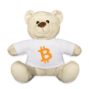 Bitcoin Vintage BTC Symbol - Nounours - blanc - Devant