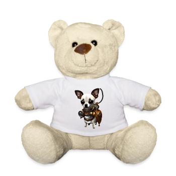 Steampunk Chihuahua - Nounours - blanc - Devant