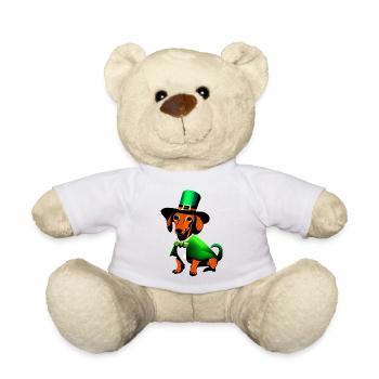 Dogs Dachshund Dog St Patricks Day Dog Owner - Teddy Bear - white - Front
