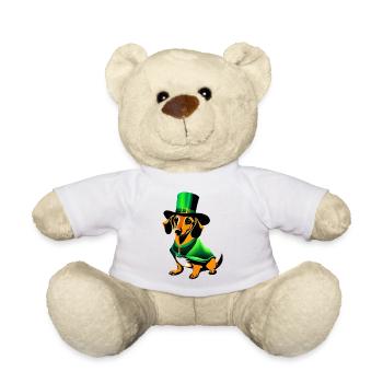 Dogs Dachshund Dog Owner Dog St Patrick's Day - Teddy Bear - white - Front