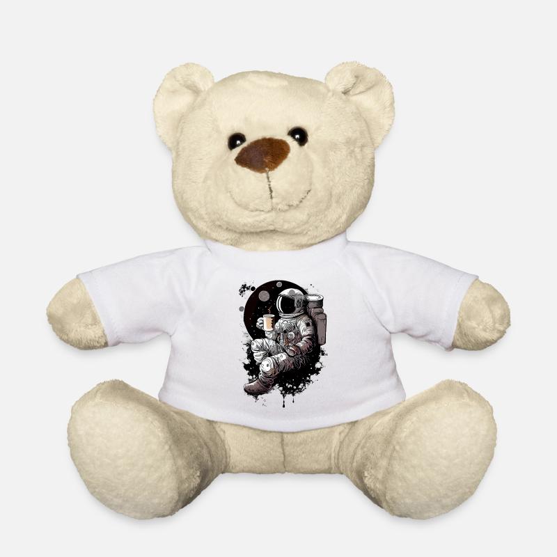 Astronaut auf dem Mond - Teddy - Weiß