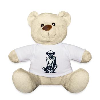 Geometric Monkey - Teddy Bear - white - Front