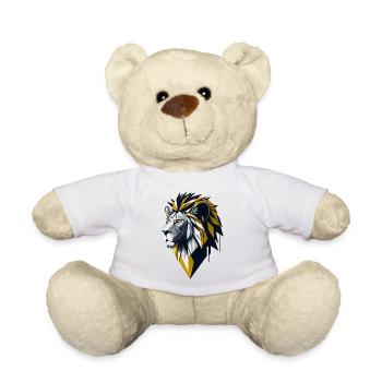 Minimalistic Lion Head - Teddy Bear - white - Front