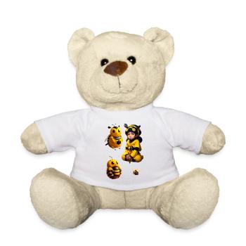 kawaii bee child - Teddy Bear - white - Front