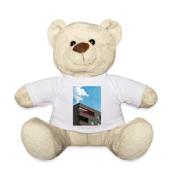 The red parasol on the balcony on the apartment bl - Teddy Bear - white - Front