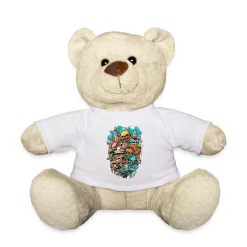 Fast Food City Monsters - Teddy Bear - white - Front