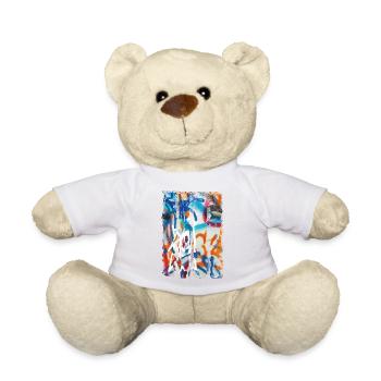 Graffiti-Stil Splash Hip Hop Farben Maler Farbe - Teddy - Weiß - Vorne