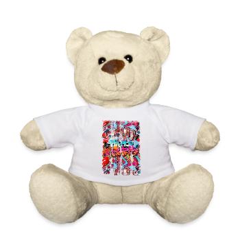 Graffiti-Stil Splash Hip Hop Farben Maler Farbe - Teddy - Weiß - Vorne