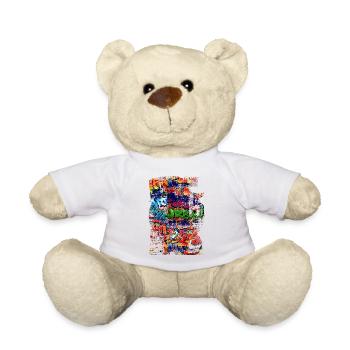 Graffiti-Stil Splash Hip Hop Farben Maler Farbe - Teddy - Weiß - Vorne